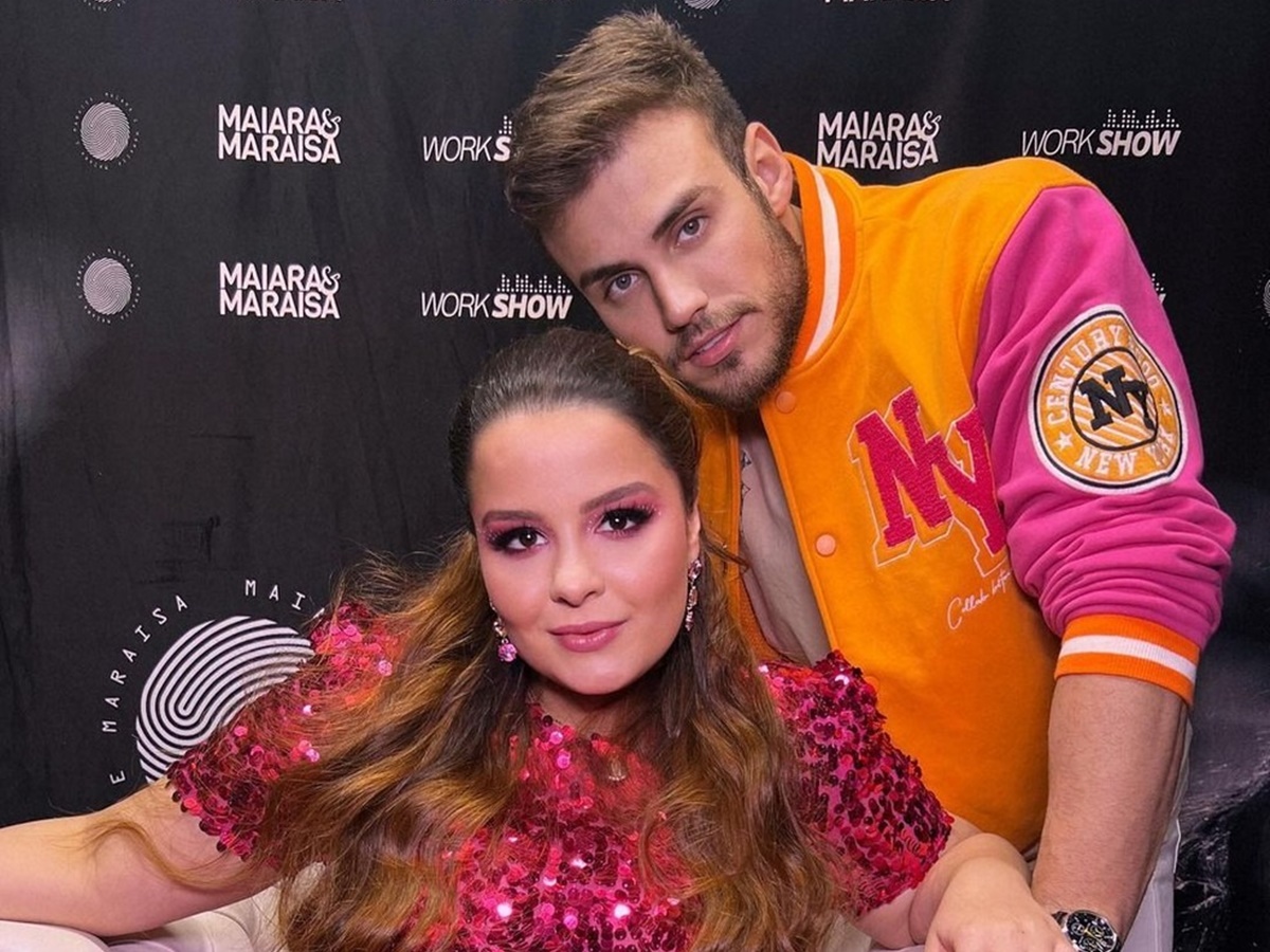 Maiara e Matheus reatam relacionamento com beijão em trio durante show no Ceará